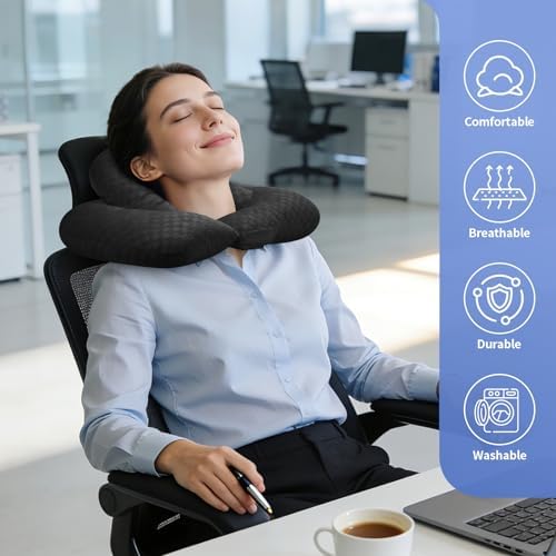 Back Sleeping Training Neck Pillow for Office, Recliner & Car