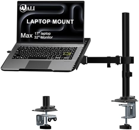 WALI Adjustable Laptop Desk Mount for 17 inch Notebook or 32 inch Screen