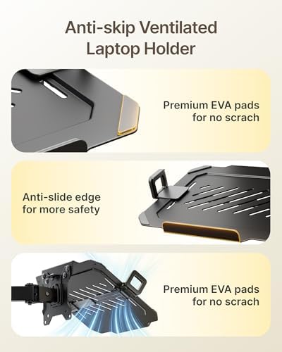 monTEK Monitor and Laptop Stand for 32" Screen and 17" Laptop