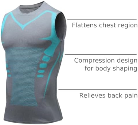 Compression Shirt Men Slimming Body Shaper Vest Crewneck Workout Tank Top