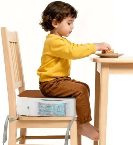 Booster Seat for Kitchen Chair, 3.8" Kid Booster Seat Cushion with Ties
