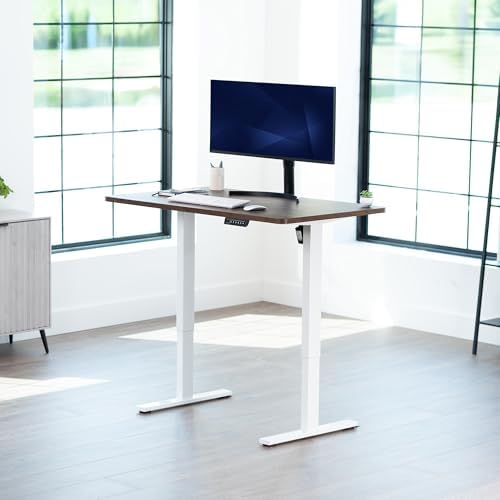 VIVO Rustic Vintage Brown 48 x 30 in Standing Desk, DESK-KIT-1W5N