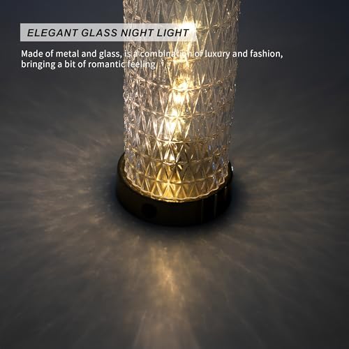 Oneach 27.75" Gold Black Table Lamps Set of 2 with Nightlight for Bedside
