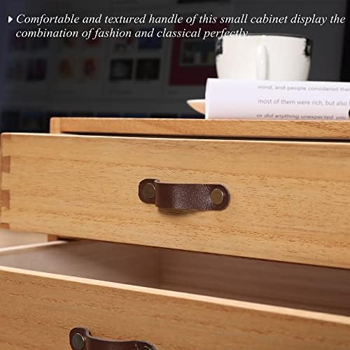 DDYURI Wooden Desk Organizer with 2 Drawers - Desktop Storage Drawers for Office Supplies File Paper Storage - Wood Chest/Small Cabinets for Jewelry Dresser Kitchen Counter (FAX2C-LT）