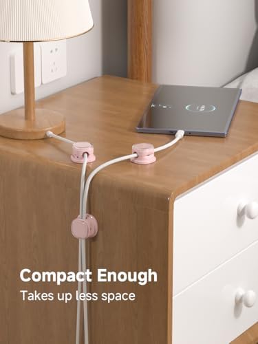 Magnetic Cable Clips, Adjustable Cord Holder Management, Adhesive Wire Keeper Organizer for Home Office Desk Phone PC Car Wall Desktop Nightstand Appliance (9-PCS Purple)