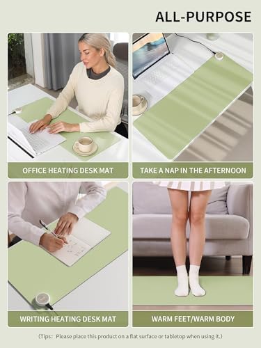 PAIDU Heated Mouse Pad Hand Warmers, Electric Warm Office Desk Mat