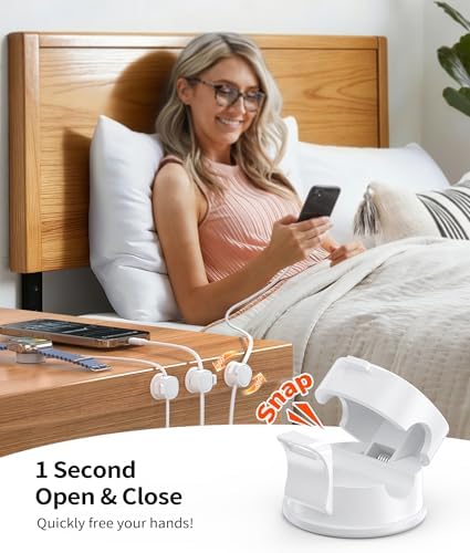 8 Pack 360° Rotatable Cable Clips Cord Organizer,Desk Cable Management Accessory,Cord Clips,Adhesive USB Wire Holder Keeper Organizer Home Office Desk Phone Car Wall Desktop Nightstand Cable Organizer