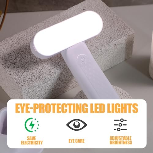 oneleaf EU AAA Grade Eye-Caring Desk Lamp, Stand 2-in-1 Dimmable LED Light (Oval) (Oval)