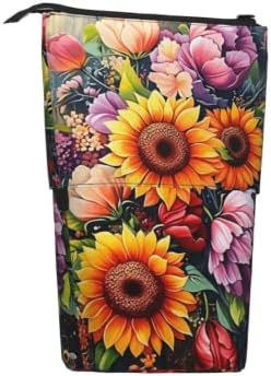 Sunflower Flower Bee Standing Pencil Case