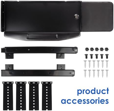 Under Desk Mounted Keyboard Tray Steel Slide with Rotational Mouse Platform for Office