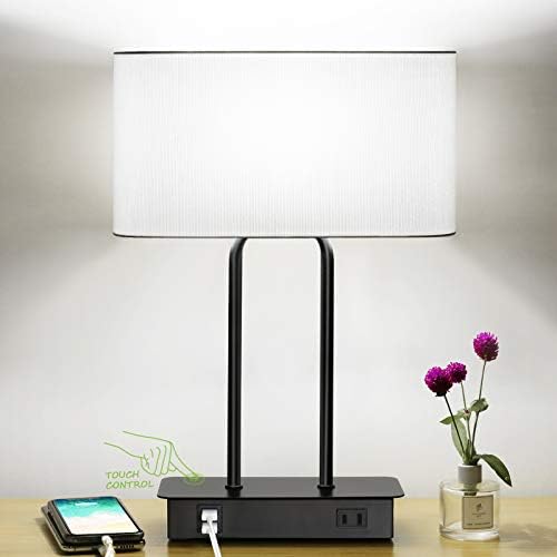 Bedside Touch Control Table Lamp, 3 Way Dimmable Modern Nightstand Lamp