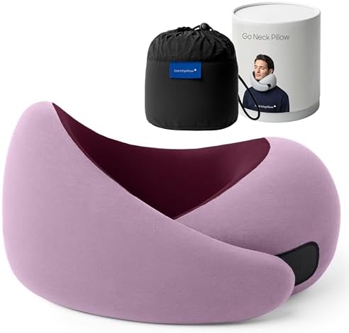 Ostrichpillow GO Travel Pillow, 360° Memory Foam Support, Soft & Washable