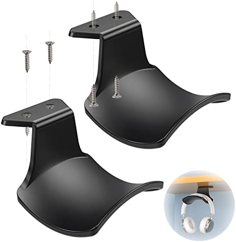2-Pack Never Fall Headphone Hook Hanger Wall Mount Headset Holder