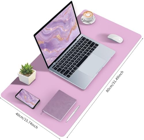 Bloss Purple Desk Mat, Desk Matt for Desktop, Large Leather Desk Pad, Desk Pad Mat Waterproof, Computer Mat for Office Work/Home/Decor (31.5 x 15.7 Inches)