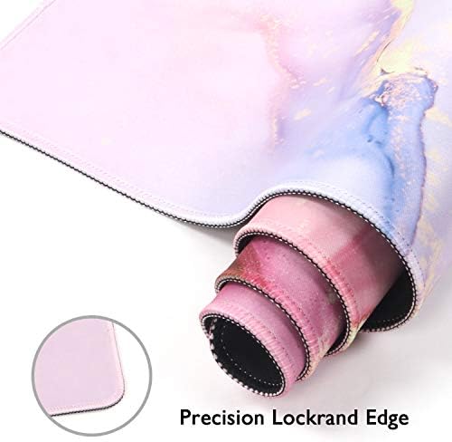 iCasso Extended Gaming Mouse Pad 35.4x15.7in Desk Pad,Glitter Marble