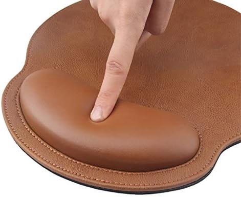 Leather Mouse Pad Wrist Support Ergonomic Mousepad for Desk Laptop