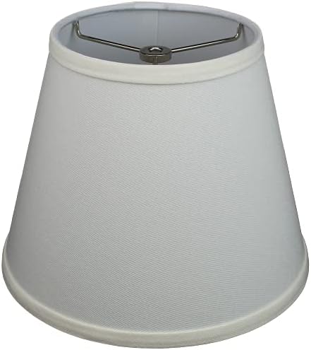 FenchelShades.com Lampshade 6" Top Diameter x 10" Bottom Diameter x 8" Slant Height 6x10x8" with Spider Attachment Diameter 0.4 Inch for Lamps with a Harp (Linen Cream)