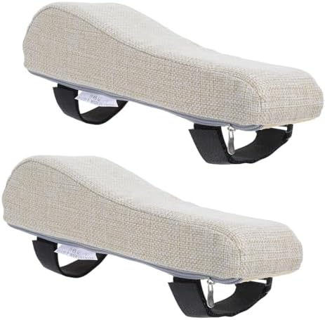 SEWACC Office Chair Armrest Pads 2pcs Gaming Chair Armrest Cushion with Adjustable Strap Washable Sponge Pillow Non-Slip Replacement for Desk Task and Game Chairs