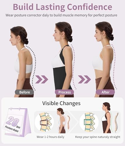 YERKOAD Back Brace Waist Trainer for Women Posture Corrector Back Support