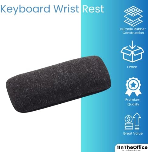 1InTheOffice Mouse Wrist Rest, Beaded Wrist Support Pad Ergobeads, Black (Pack of 2)