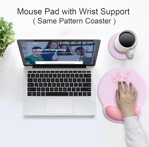 Ergonomic Mouse Pad with Wrist Rest Support,Gel Mouse Pads for Desk