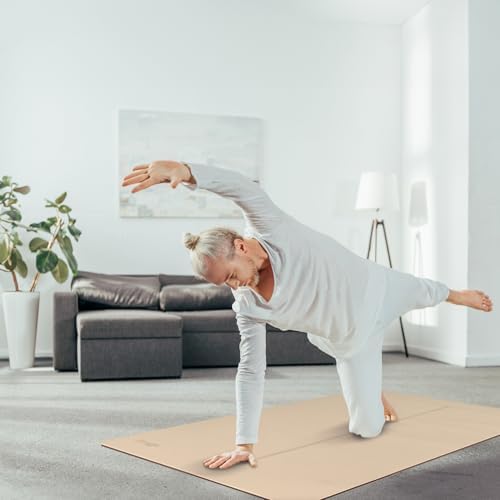 Gogokiwi Large Yoga Mat (6'x4') – 1/4" & 1/2" Thick Exercise Mats for Home Workout, Extra Wide Workout Mats for Home Gym, Yoga, Pilates, Stretching, Floor & More