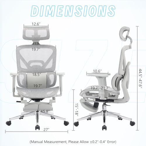 Ergonomic Office Chair with Footrest and Lumbar Support