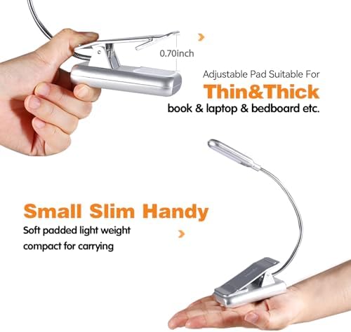 VAVOFO Rechargeable Reading Light, Clip on Book Light for Reading in Bed