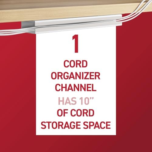 Command Cord Organizer Channel, 1 Channel, 8 Large Strips