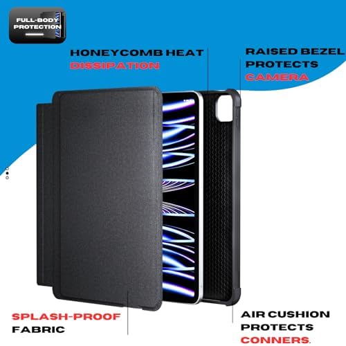 WIWU iPad 9th/8th/7th Generation Case with Keyboard, Detachable Case with Vertical Support, for Air 3rd, iPad Pro 10.5 inch,Trackpad,7 Color Backlit