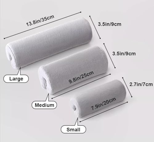 Multifunctional Cervical Neck Support Roll Pillow for Office Chair,Highly Resilient Foam Headrest Bolster Pillows Travel Sleeping Pillow Soft Armrest Pillows (Pink,9.8in)