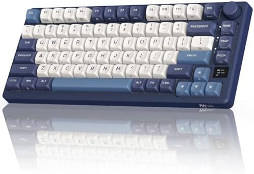 RK ROYAL KLUDGE M75 Wireless Mechanical Keyboard with OLED Display & Knob