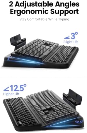 Vaydeer 4-in-1 Keyboard Wrist Rest, Keyboard Stand Adjustable Phone Holder