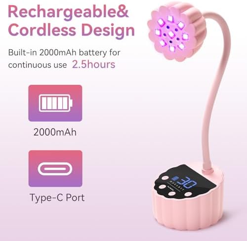 Makartt Gooseneck UV LED Nail Lamp for Nail Tips Builder Gel, DIY Salon Use