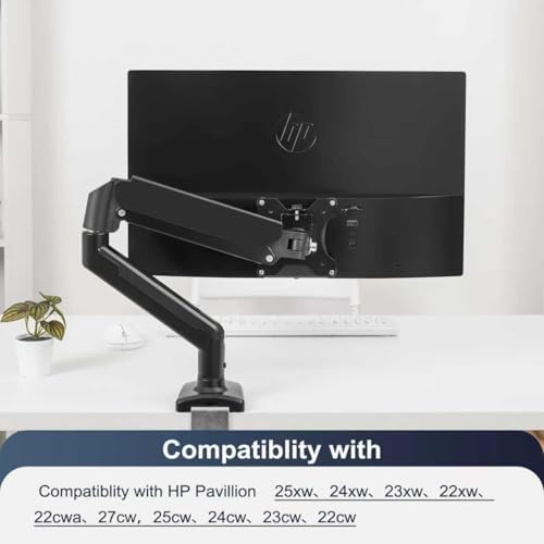 Monitor Arm/Mount VESA Bracket Adapter Compatible with HP22cw, 22cwa, 22xw, 23cw, 23xw, 24cw, 24xw, 25cw, 25xw, 27cw, 27xw VESA Adapter Bracket Arm, Desk Mount 100 * 100mm 75 * 75mm Black