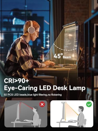 Fortunepro Monitor Light Bar, Monitor Light Backlight Desk Lamp with Remote