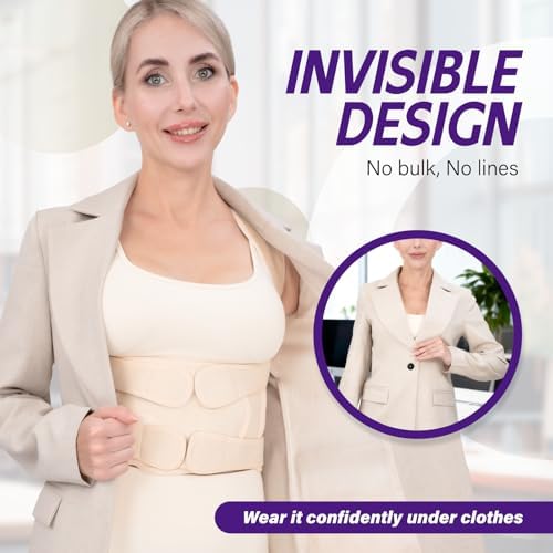 Back Brace Posture Corrector for Women & Men, Adjustable Full Back Support, Shoulder Straightener for Upper & Lower Back Pain Relief-Scoliosis, Hunchback, Waist Trainer (Medium, Beige)