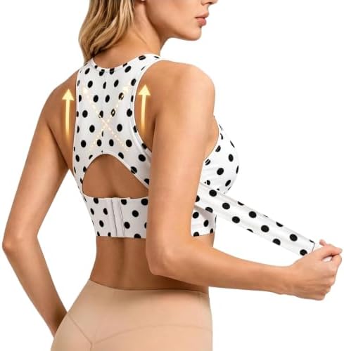 Posture Support Bras for Older Women Front Closure Crossback Wireless Bra Full Coverage Posture Correcting Bralette