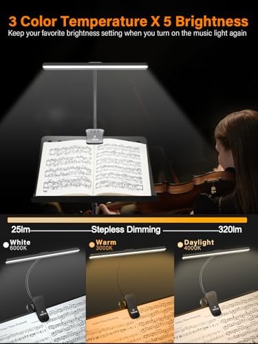 Vekkia Professional 116 LED Rechargeable Music Stand Light