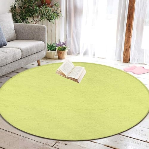 Highly Premium Quality Floor Mat, Office Chair Decor Mat, Room Sofa Yoga Soft Round Carpet Yellow, 60inch