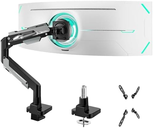 ARES WING Heavy Duty Monitor Arm for 24-57 Inch Screens, Black