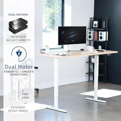 VIVO Light Wood 71 x 30 in Standing Desk, DESK-KIT-2W7C