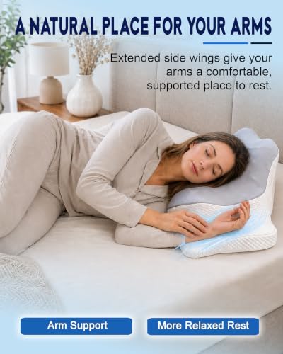 Cervical Pillow for Neck Pain Relief Ergonomic Contour Memory Foam Support