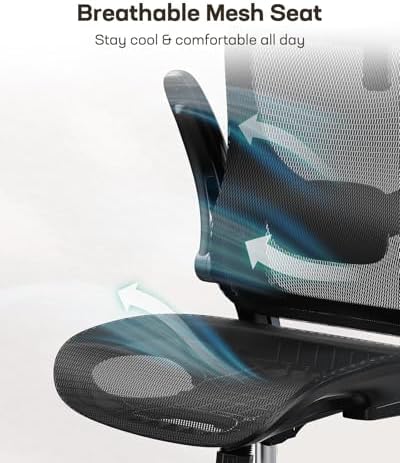 Marsail Ergonomic Mesh Office Chair with Adjustable Lumbar Support, 3