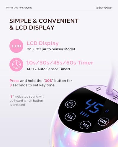 MelodySusie Gooseneck Cordless UV Nail Lamp P-ArtM2 Light for Nail Tips