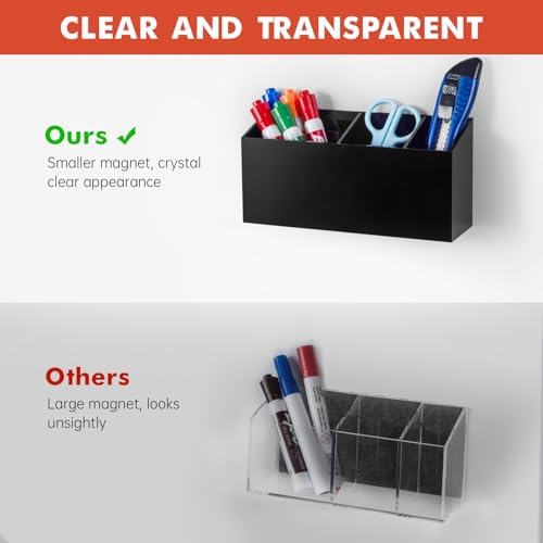 Magnetic Dry Erase Marker Holder for Whiteboard, Fridge Classroom