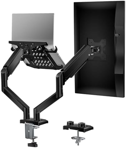 WALI Laptop and Monitor Stand for 17” Notebook and 32” Monitors