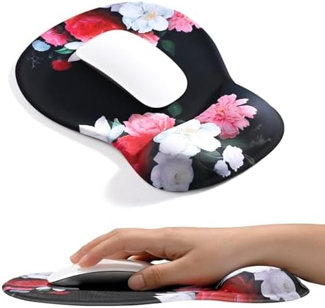 EooCoo Mouse Pad with Gel Wrist Rest, Ergonomic Mousepad Wrist Alignment