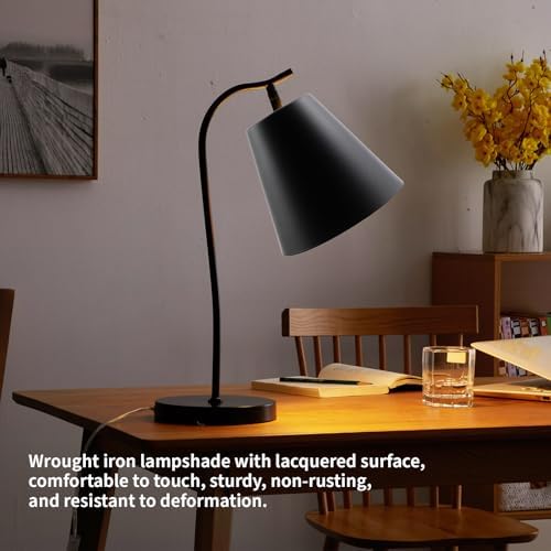 MY MIRONEY 2PCS Black Barrel Metal Lampshade, 4.13" Height