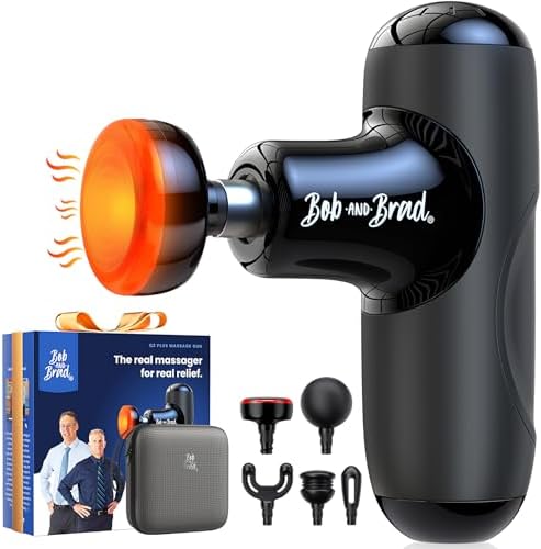 BOB AND BRAD Q2 Mini Massage Gun with Heat for Muscle Relief, Pocket-Sized